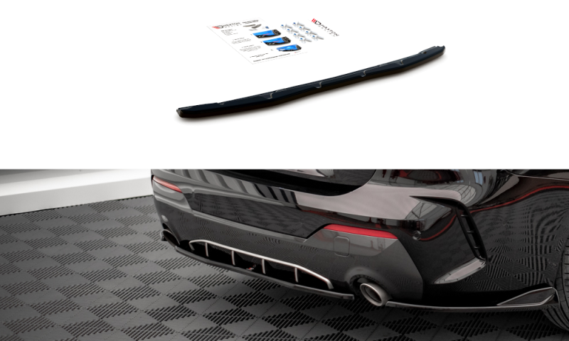 Maxton Mittlerer Diffusor Heck Ansatz für BMW 4er M-Paket G22 schwarz Hochglanz BM-4-G22-MPACK-RD1-G