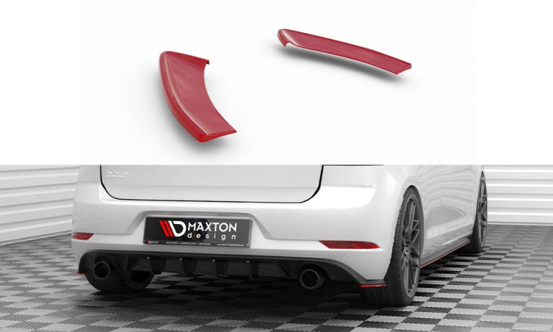 Maxton Heck Ansatz Flaps Diffusor V.2 VW Golf GTI Mk7 Facelift VW-GO-7F-GTI-RSD2-RED