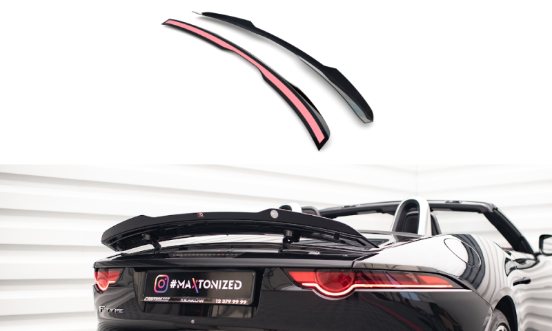 Maxton Spoiler CAP für Jaguar F-Type Mk1 Facelift schwarz Hochglanz JA-F-TYPE-1F-CAP1-G