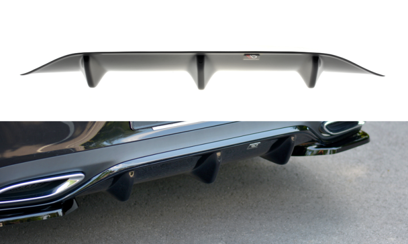 Maxton Diffusor Heck Ansatz für Mercedes-Benz E-Klasse W213 Coupe (C238) AMG-Line schwarz Hochglanz ME-E-213-AMGLINE-C-RS1-G