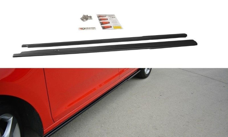 Maxton Seitenschweller Ansatz für Skoda Rapid  Carbon Look  SK-RA-1-SB-SD1-C