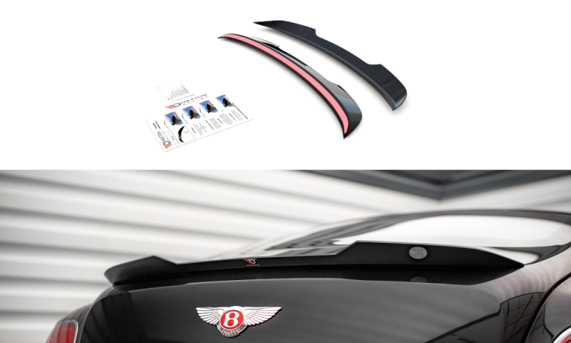 Maxton Spoiler CAP für Bentley Continental GT V8 S Mk2 schwarz Hochglanz BE-CO-GT-1F-CAP1-G