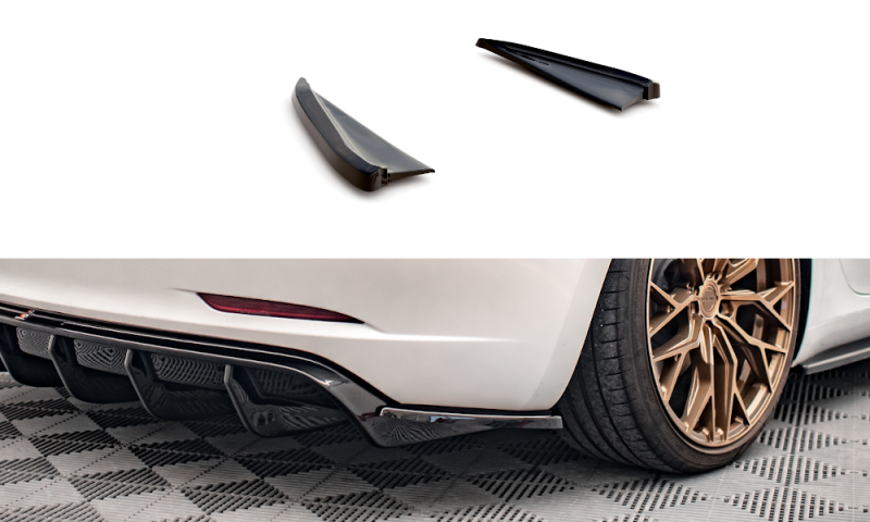 Maxton Heck Ansatz Flaps Diffusor V.2 für Tesla Model 3 schwarz Hochglanz TE-MODEL3-1-RSD2-G