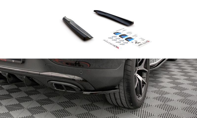Maxton Heck Ansatz Flaps Diffusor für Mercedes-Benz GLC Coupe AMG-Line C253 Facelift schwarz Hochglanz ME-GLC-C253F-AMGLINE-RSD1-G