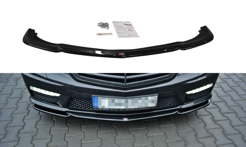 Maxton Front Ansatz V.1 für Mercedes E63 AMG W212  schwarz Hochglanz ME-E-212-AMG-FD1-G