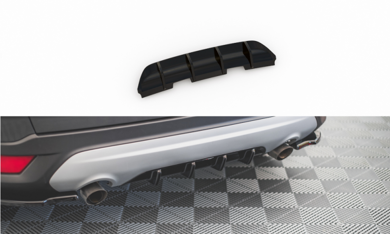 Maxton Diffusor Heck Ansatz für Ford Escape Mk3 schwarz Hochglanz FO-ES-3-RS1-G