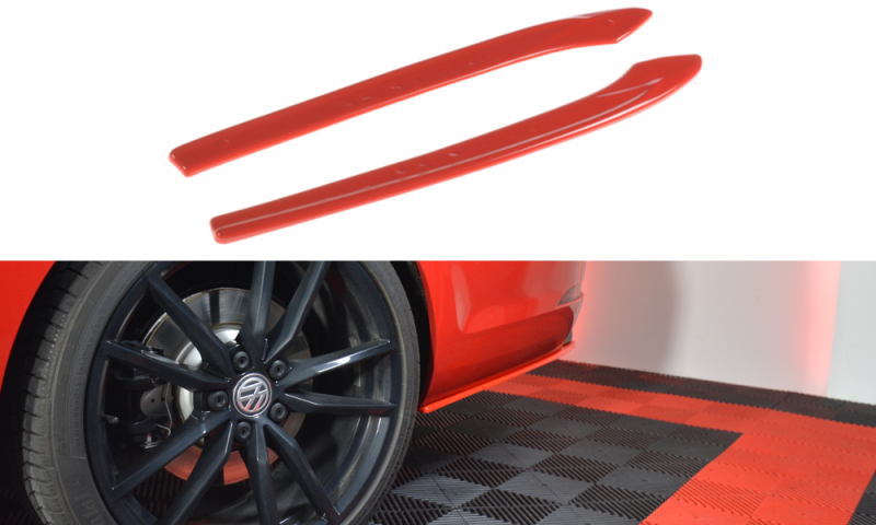 Maxton Heck Ansatz Flaps Diffusor V.2 für VW GOLF 7 R VARIANT FACELIFT  VW-GO-7F-R-VA-RSD2-RED
