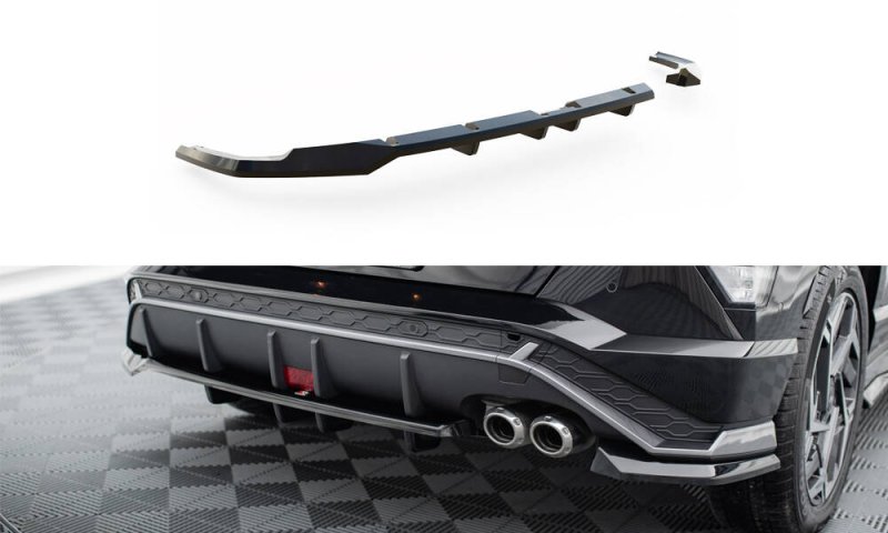 Maxton Mittlerer Cup Diffusor Heck Ansatz Hyundai Kona N-Line Mk2 schwarz Hochglanz HY-KO-2-NLINE-RSD1G+RD1-G