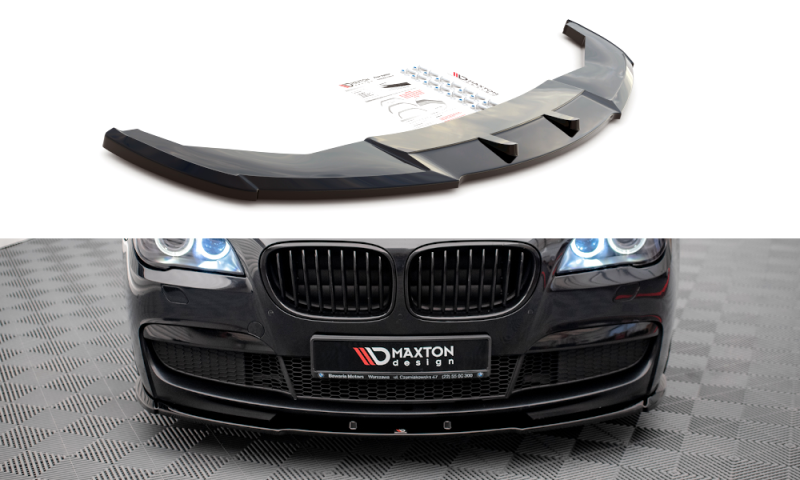 Maxton Front Ansatz V.1 für BMW 7 M-Paket F01 schwarz Hochglanz BM-7-01-MPACK-FD1-G