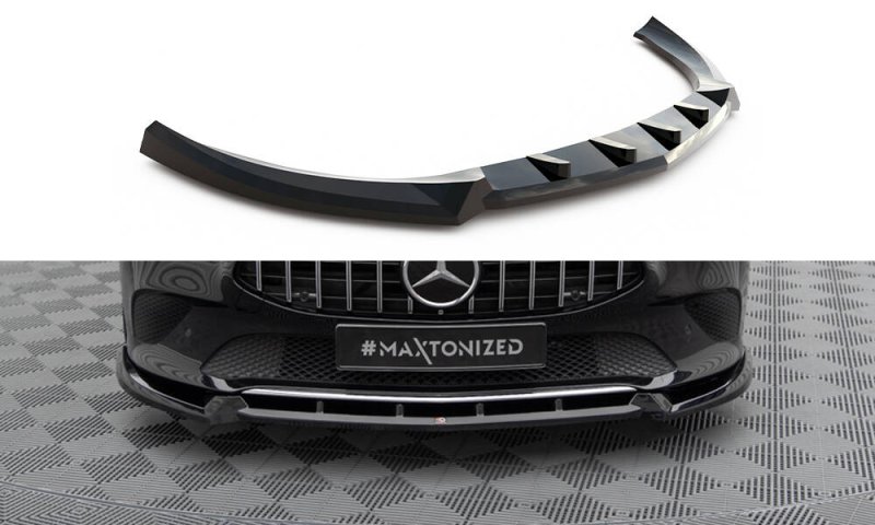 Maxton Front Ansatz V.2 Mercedes-Benz CLA C118 schwarz Hochglanz ME-CLA-118-FD2-G