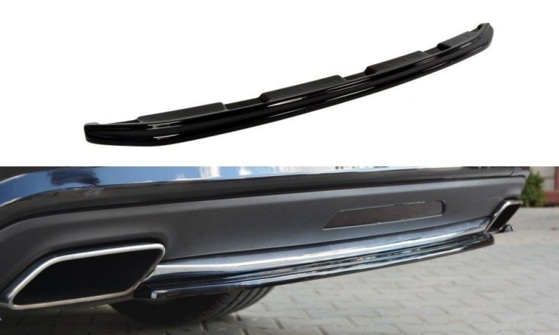 Maxton Mittlerer Diffusor Heck Ansatz für MERCEDES CLS C218  AMG LINE schwarz Hochglanz ME-CLS-218-RD1-G