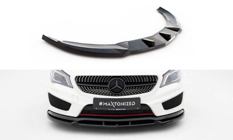 Maxton Front Ansatz Mercedes-Benz CLA AMG-Line C117 schwarz Hochglanz ME-CLA-117-AMGLINE-SB-FD1-G
