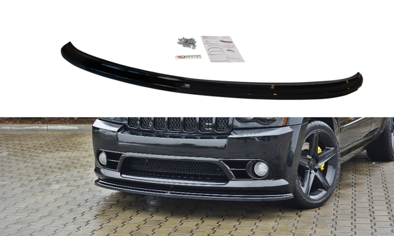 Maxton Front Ansatz V.1 für JEEP GRAND CHEROKEE WK STR8 schwarz Hochglanz JE-GC-3-SRT8-FD1-G