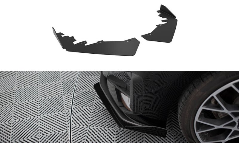 Maxton Front Flaps BMW 2 Coupe G42 schwarz Hochglanz BM2G42CNC-FSF1-G