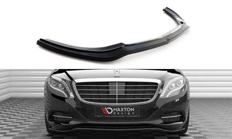 Maxton Front Ansatz V.1 Mercedes-Benz S W222 schwarz Hochglanz ME-S-222-FD1-G