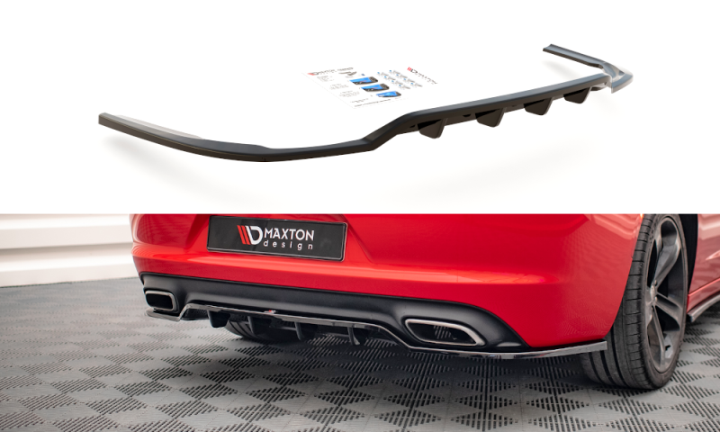 Maxton Mittlerer Diffusor Heck Ansatz DTM Look für Dodge Charger RT Mk7 Facelift schwarz Hochglanz DO-CH-2-RT-RD1G+RD2-G