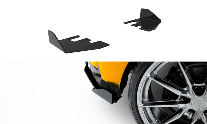 Maxton Hintere Seiten Flaps BMW 1er M-Paket F70 schwarz Hochglanz BM170MPACKCNC-RSF1-G