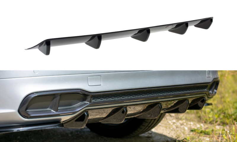 Maxton Diffusor Heck Ansatz für Audi SQ5/Q5 S-line MkII schwarz Hochglanz AU-SQ5-2-RS1-G