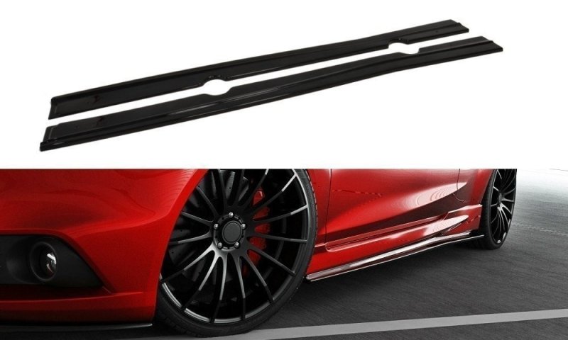Maxton Seitenschweller Diffuser Ford Fiesta ST / ST-Line Mk7 / Mk7 FL schwarz Hochglanz FO-FI-7/7F-ST-SD1-G