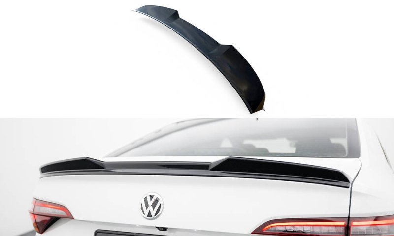 Maxton Spoiler CAP Abrisskante 3D VW Jetta GLI Mk7 schwarz Hochglanz VW-JE-7-GLI-CAP3D1-G