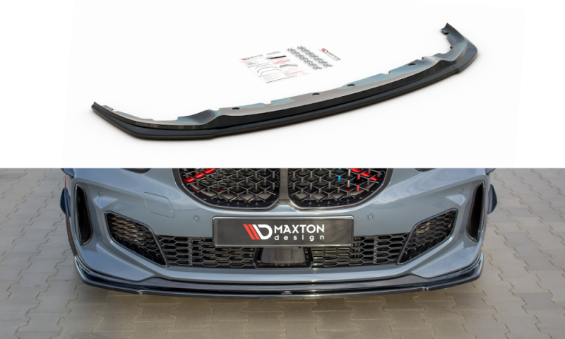 Maxton Front Ansatz für BMW 1er F40 M-Paket/ M135i  schwarz Hochglanz BM-1-40-MPACK-FD1-G