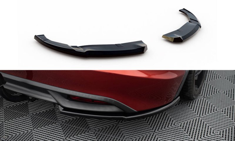 Maxton Heck Ansatz Flaps Diffusor Honda Civic Hatchback Mk9 schwarz Hochglanz HO-CI-9-RSD1-G