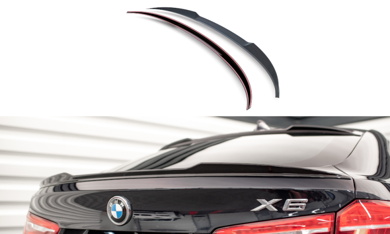 Maxton Spoiler CAP für 3D V.1 BMW X6 M-Paket F16 schwarz Hochglanz BM-X6-16-MPACK-CAP2-G