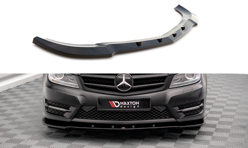 Maxton Front Ansatz V.2 für Mercedes-Benz C Coupe AMG-Line C204 schwarz Hochglanz ME-C-204F-AMGLINE-C-FD2-G
