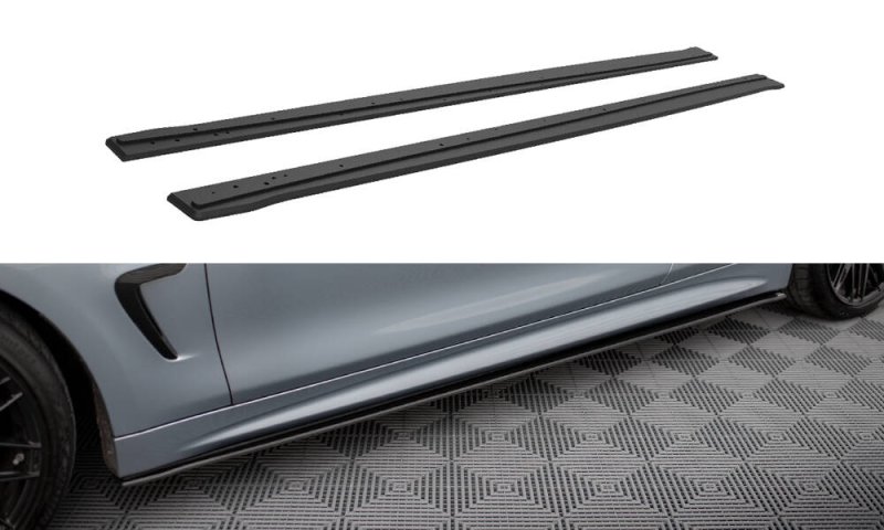 Maxton Street Pro Seitenschweller Ansatz BMW 4er Coupe / Gran Coupe / Cabrio M-Paket F32 / F36 / F33 BM4F32MPACKCNC-SD2B