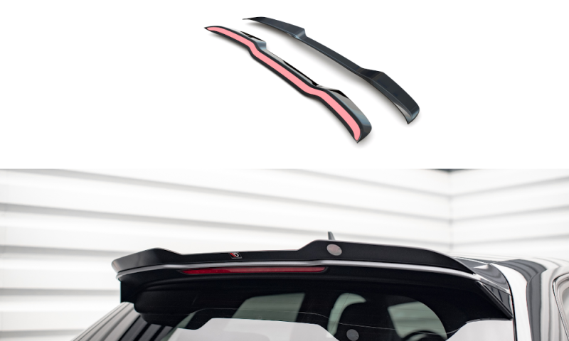 Maxton Spoiler CAP für Audi S3 / A3 S-Line Sportback 8V Facelift schwarz Hochglanz AU-S3-3F-SB-CAP1-G