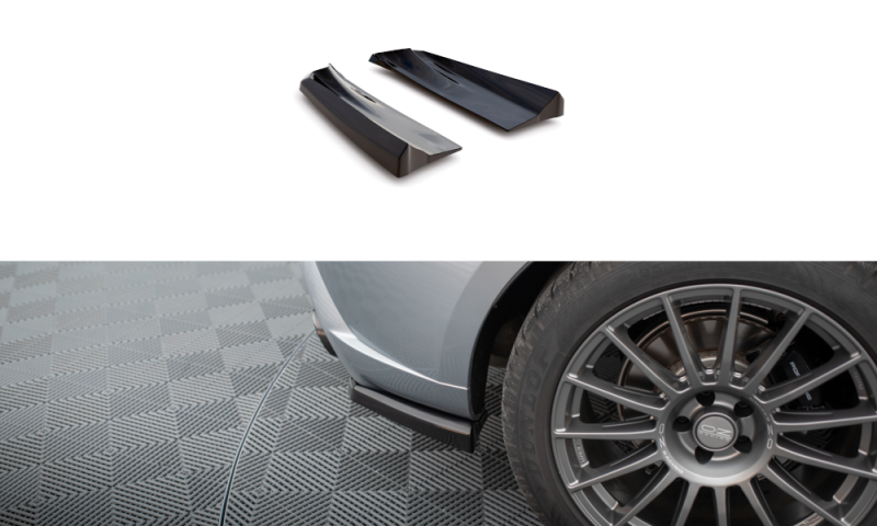 Maxton Heck Ansatz Flaps Diffusor für Porsche Macan Mk1 Facelift 2 schwarz Hochglanz PO-MA-1F2-RSD1-G