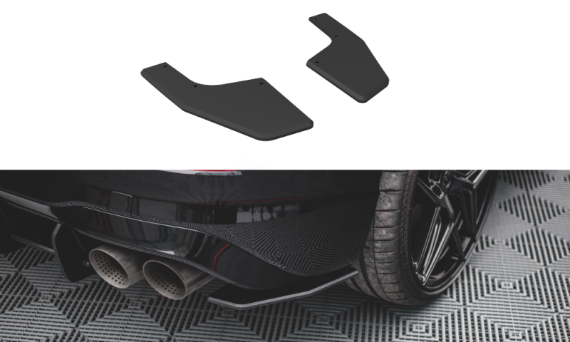 Maxton Street Pro Heck Ansatz Flaps Diffusor für Volkswagen Golf R Mk8 VWGO8RCNC-RSD1B