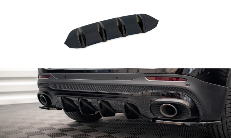 Maxton Diffusor Heck Ansatz für Mercedes-AMG GLB 35 X247 schwarz Hochglanz ME-GLB-35-247-RS1-G