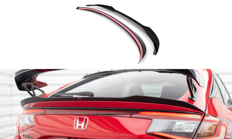 Maxton Niedriger Spoiler CAP für Honda Civic Type-R Mk 11 schwarz Hochglanz HO-CI-11-TYPE-R-CAP2-G