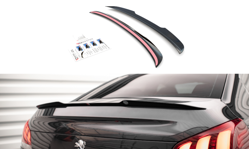Maxton Spoiler CAP für Peugeot 508 GT Mk1 Facelift Carbon Look PE-508-1F-GT-CAP1-C