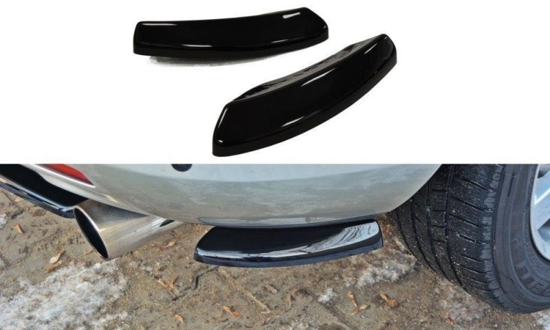 Maxton Heck Ansatz Flaps Diffusor für MAZDA CX-7 schwarz Hochglanz MA-CX-7-RSD1-G