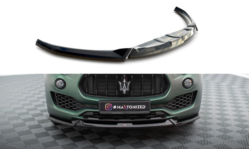 Maxton Front Ansatz V.1 für Maserati Levante Mk1 schwarz Hochglanz MS-LE-1-FD1-G