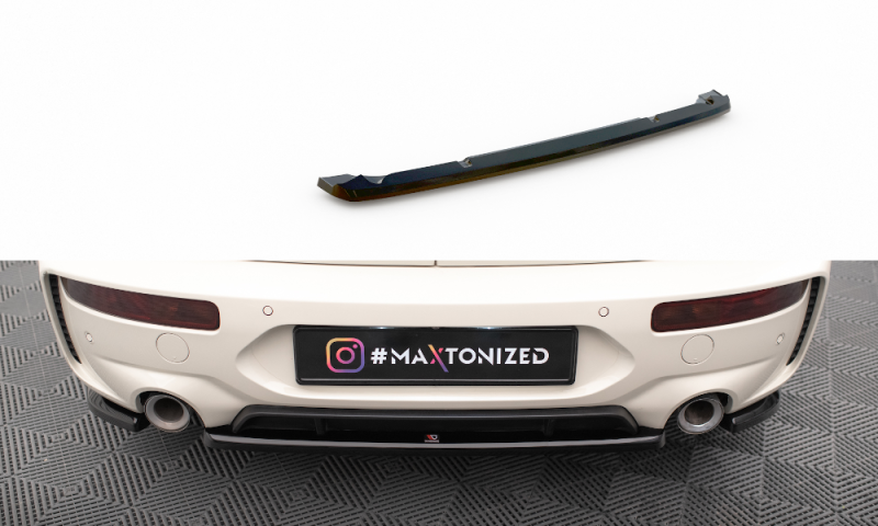 Maxton Mittlerer Diffusor Heck Ansatz für Mini Cooper Clubman John Cooper Works F54 Facelift schwarz Hochglanz MC-CM-2F-JCW-RD1-G