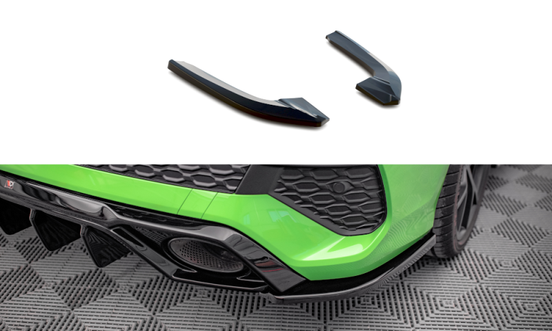 Maxton Heck Ansatz Flaps Diffusor für Audi RS3 Limousine 8Y schwarz Hochglanz AU-RS3-8Y-S-RSD1-G
