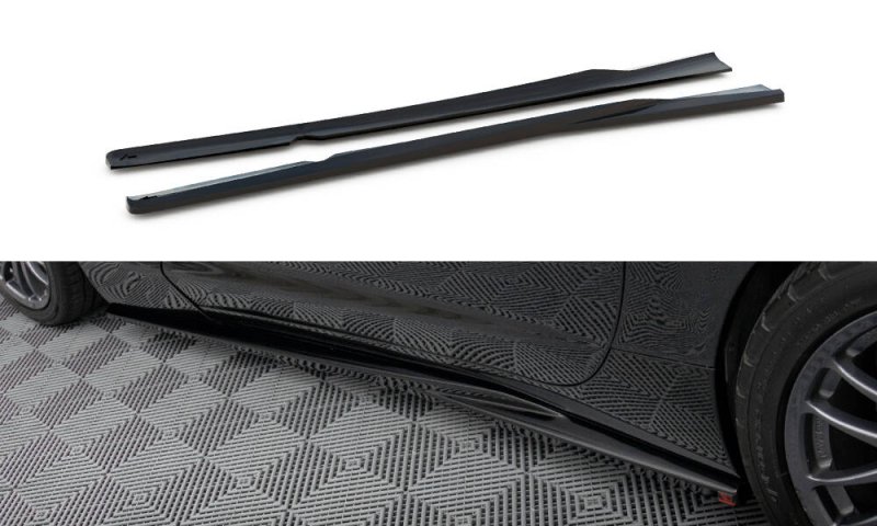 Maxton Seitenschweller Ansatz Chevrolet Corvette C5 schwarz Hochglanz CH-CO-C5-SD1-G