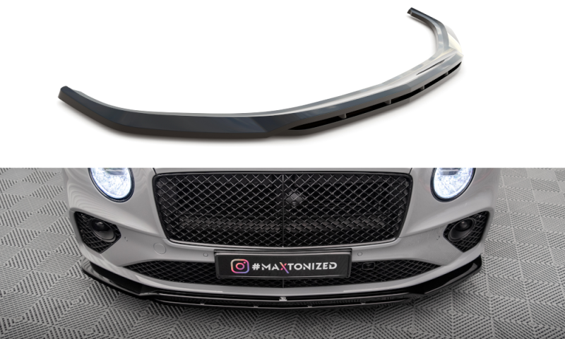 Maxton Front Ansatz für Bentley Continental GT Mk3 schwarz Hochglanz BE-CO-3-GT-CA-FD1G+FD1R-G