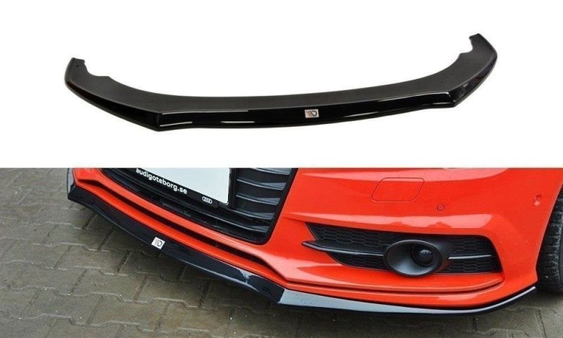Maxton Front Ansatz für Audi S7 / A7 S-Line C7 FL schwarz Hochglanz AU-A7-1F-SLINE-FD1-G