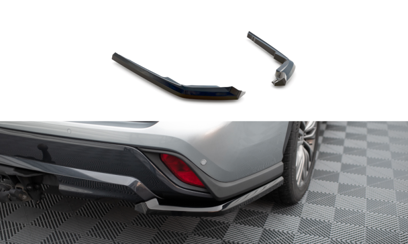 Maxton Heck Ansatz Flaps Diffusor für Toyota Highlander Mk4 schwarz Hochglanz TO-HL-3-RSD1-G