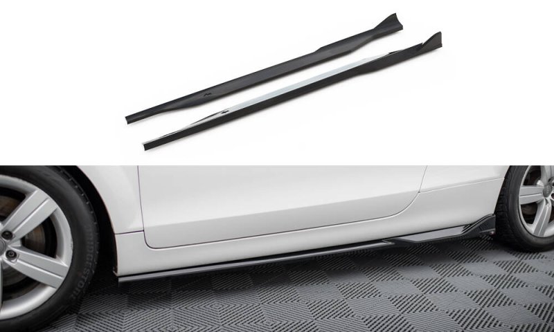 Maxton Seitenschweller Ansatz Audi TT 8J schwarz Hochglanz AU-TT-2-SD1-G