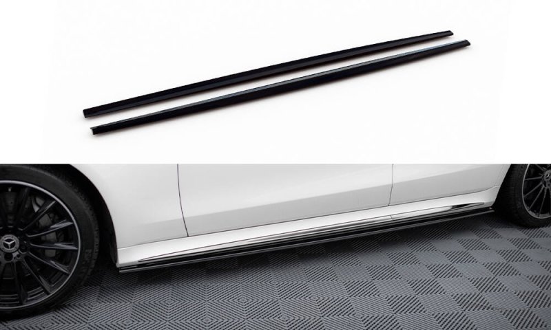 Maxton Seitenschweller Ansatz Mercedes-Benz S AMG-Line W223 schwarz Hochglanz ME-S-223-AMGLINE-SD2-G