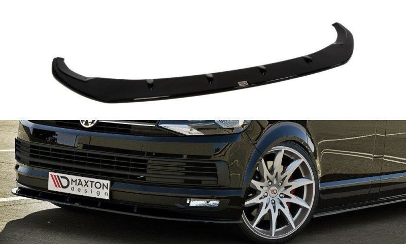Maxton Front Ansatz V.1 VOLKSWAGEN T6 schwarz Hochglanz VW-T6-FD1-G