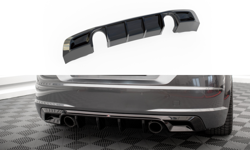 Maxton Diffusor Heck Ansatz Audi TT S-Line 8S schwarz Hochglanz AU-TT-3-SLINE-RS1-G