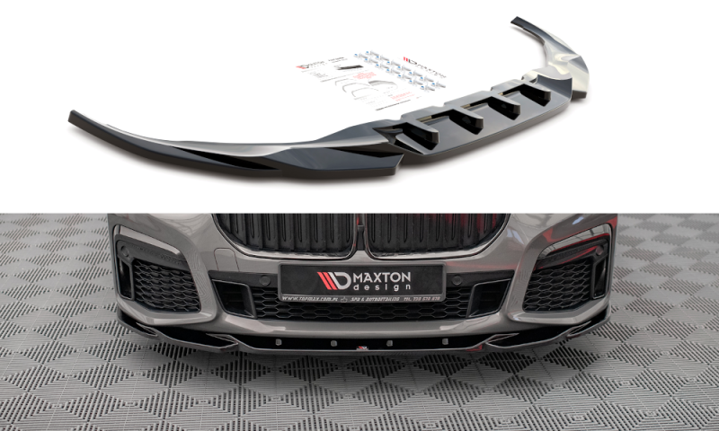 Maxton Front Ansatz V.2 für BMW 7 G11 M-Paket Facelift schwarz Hochglanz BM-7-11F-MPACK-FD2-G