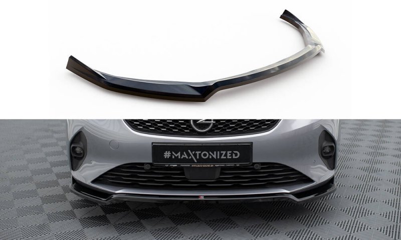Maxton Front Ansatz V.2 Opel Corsa F ( Mk6) schwarz Hochglanz OP-CO-F-FD2-G