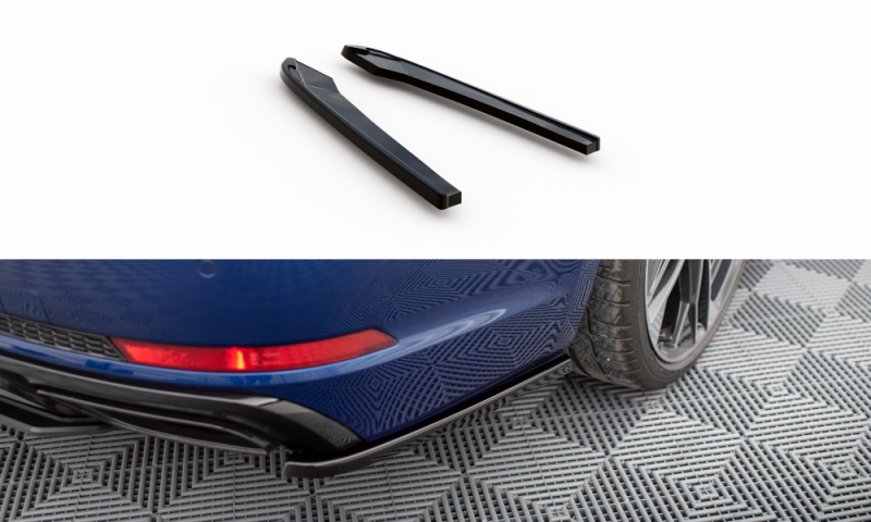 Maxton Heck Ansatz Flaps Diffusor für Audi A4 Competition B9  schwarz Hochglanz AU-A4-B9-COMP-RSD1-G